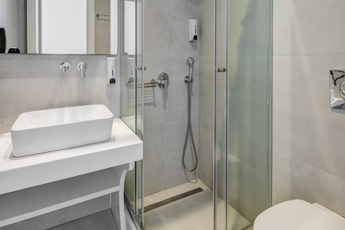 Makis Place Hotel Mykonos Accommodation - Bathroom of Standard Double/Twin Room