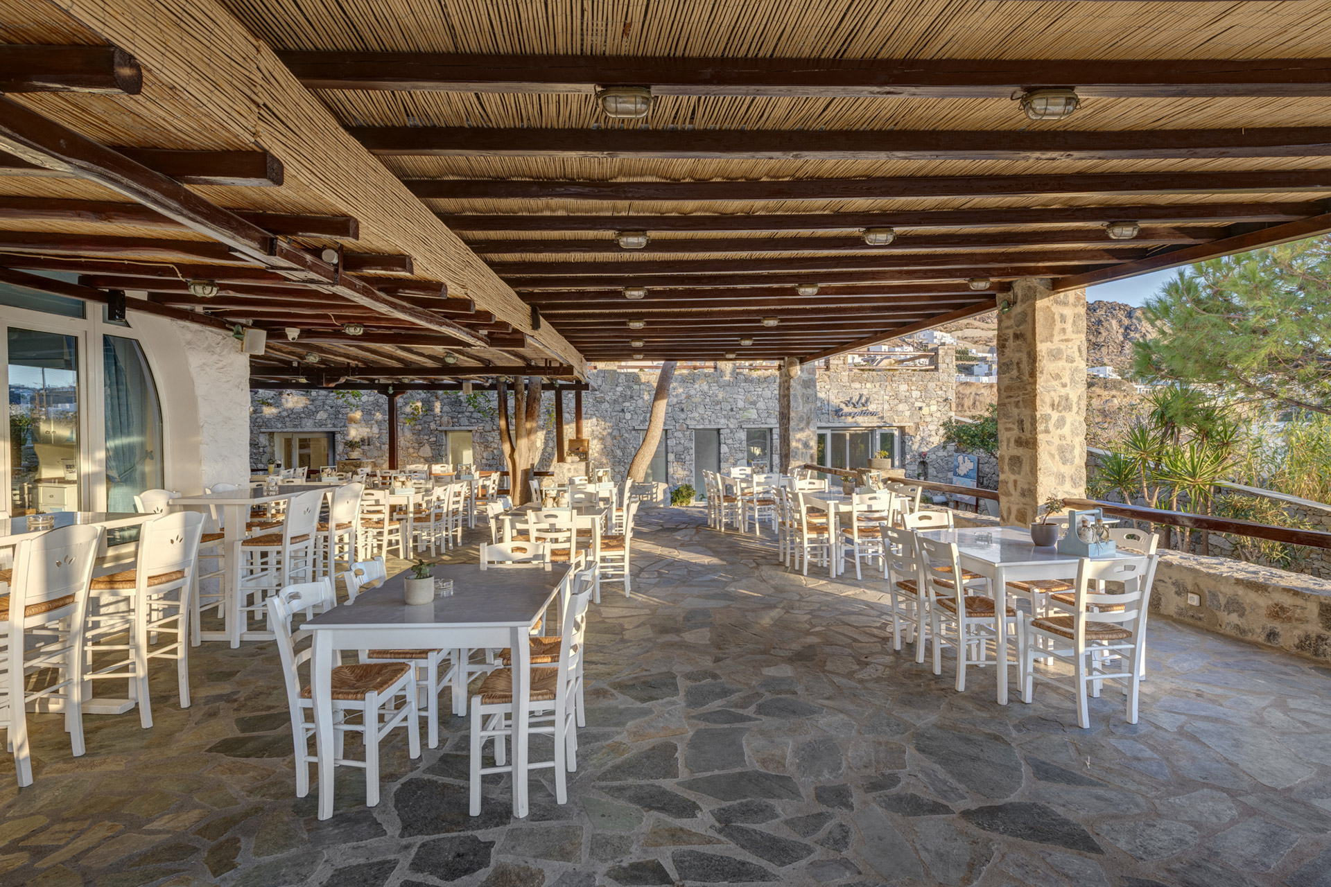 Molaraki Restaurant Outdoors -  Makis Place Tourlos Mykonos Hotel