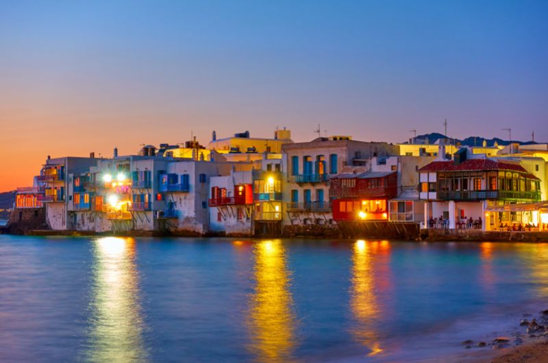 Mykonos Little Venice by Night – Mykonos Travel Guide Mykonos Little Venice by Night – Mykonos Travel Guide