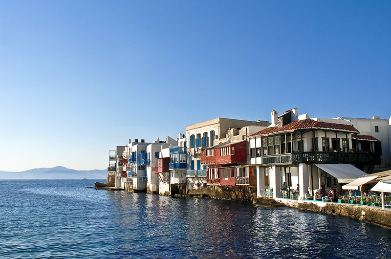 Little Venice in Mykonos Town for travelers staying in Mykonos for 1 or 2 nights mykonos-little-venice-short-stay-guide