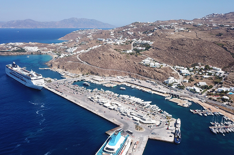 Mykonos New Port in Tourlos for ferry arrivals and short stays in Mykonos mykonos-new-port-tourlos-ferry-arrival